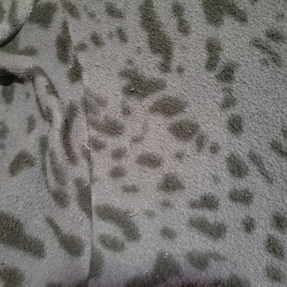 Cuddl Duds Fleecewear with Stretch Leopard Print Hoodie Wrap Gray Black L/XL - Picture 6 of 7